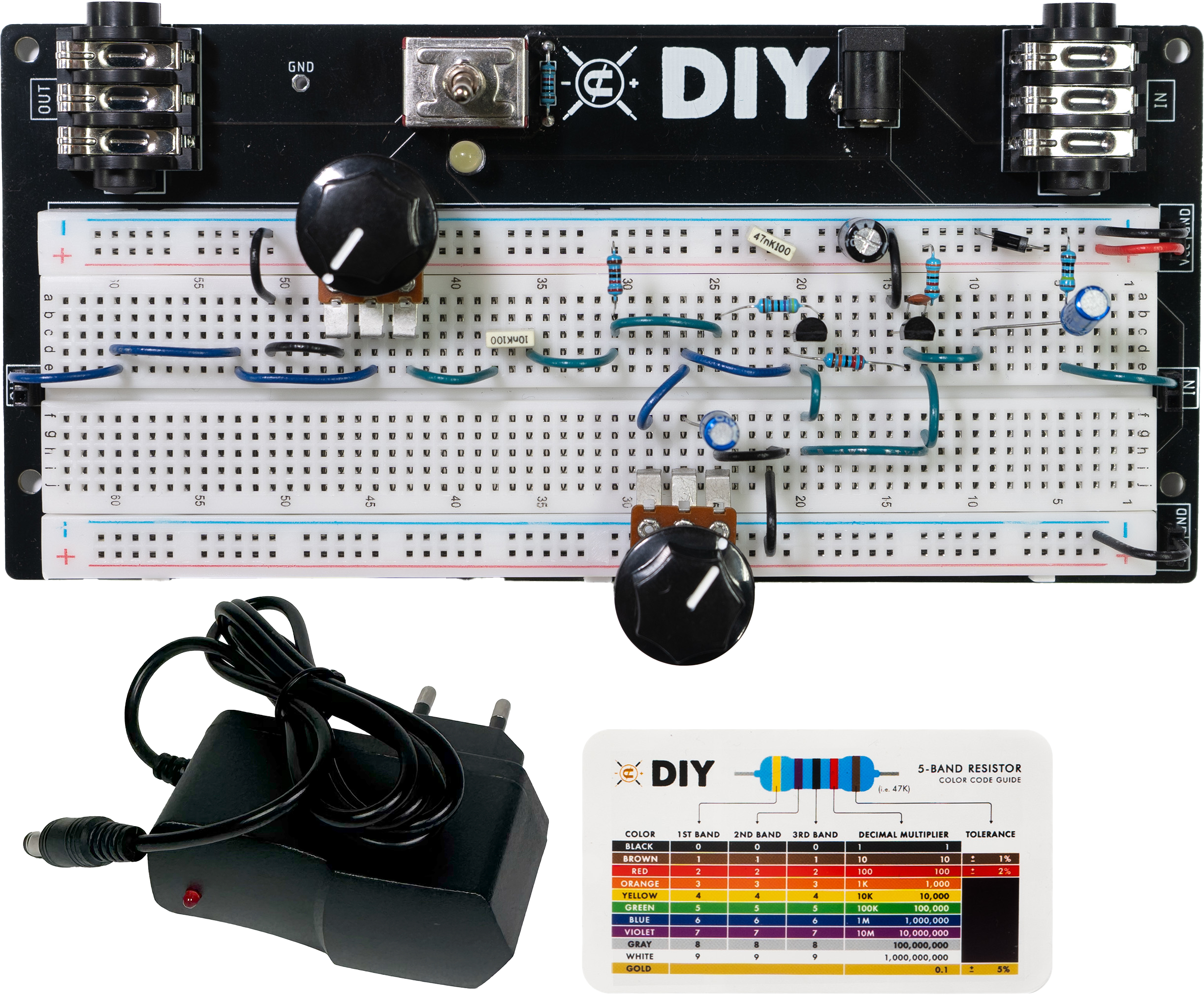 COPPERSOUND CIR-KIT BREADBOARD BUNDLE SILICON FUZZ product photo COPPERSOUND CIR-KIT BREADBOARD BUNDLE SILICON FUZZ product photo